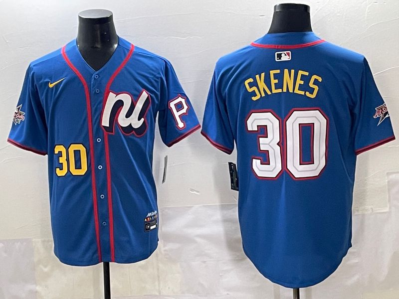 Men 2025 Pittsburgh Pirates #30 Skenes Blue All star Nike MLB Jersey style 4->pittsburgh pirates->MLB Jersey